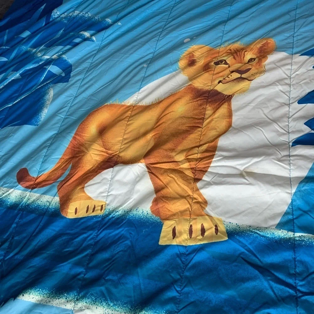 Disney The Lion King Simba Bedding Reversible Comforter Blue Orange Twin